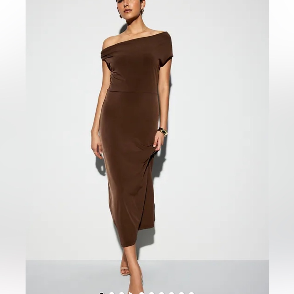 🆕️ Old Navy Brown Off-Shoulder Midi Dress